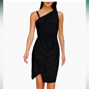 Black DKNY mixed media studded dress xs